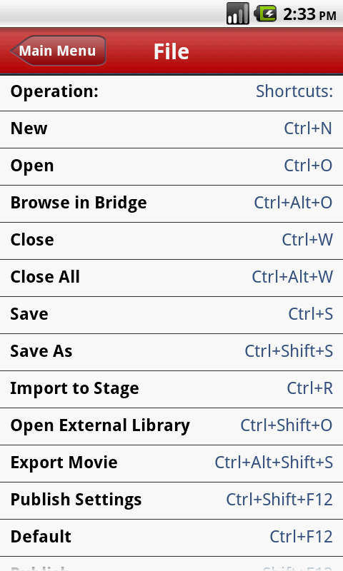 Shortcuts fo...截图3