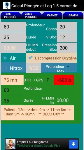 Dive tables mn90 EAN Altitude截图3