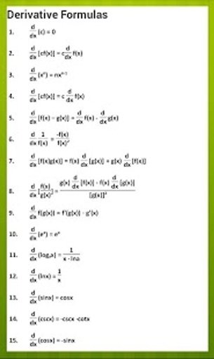 Free Calculus Formulas截图8