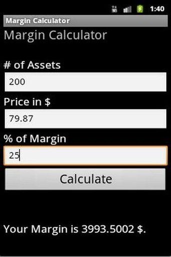 Margin Calculator截图1