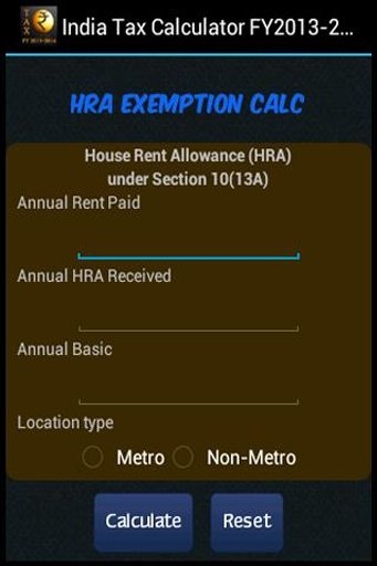 India Tax Calculator FY2014-2015截图1