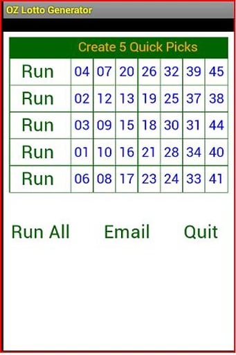 OZ Lotto Generator截图1