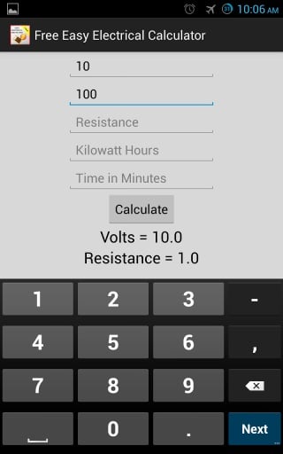 Free Easy Electrical Calculator截图1