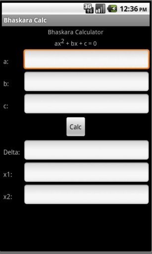 Bhaskara Calculator截图1