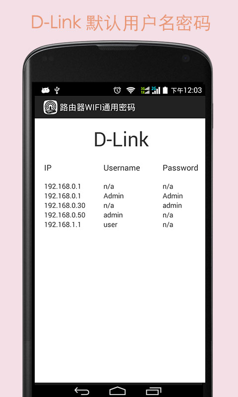 路由器密码(通用版)截图2