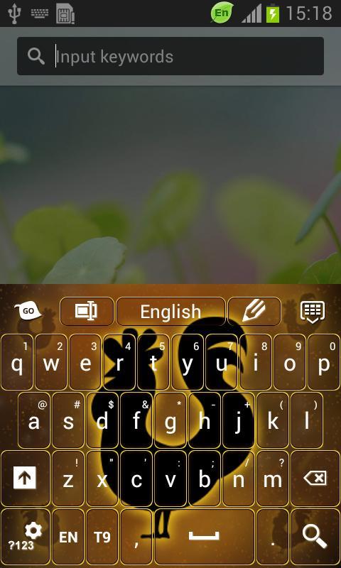 Neon Rooster Sign Keyboard截图2