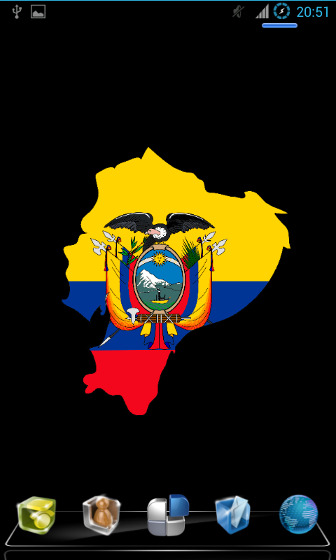 Ecuador Flag Map LWP 3D截图1