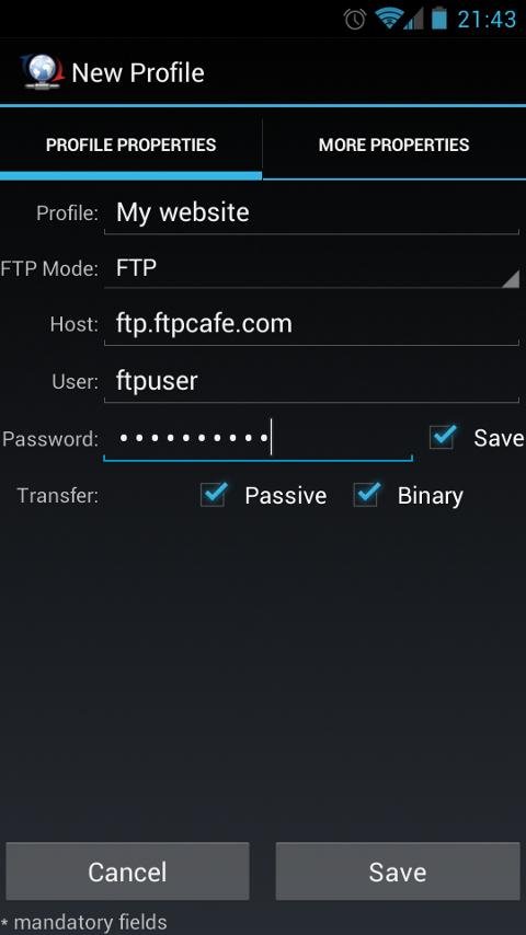 FtpCafe的FTP客户端截图2