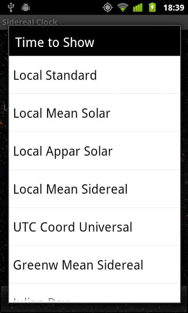 Sidereal Clock截图4