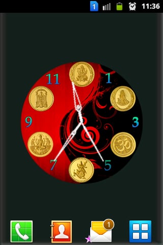 Gold Coin Analog Clock截图4