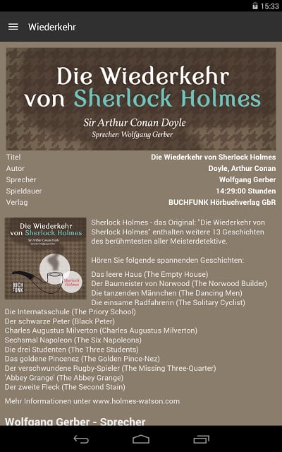 Wiederkehr des Sherlock Holmes截图2