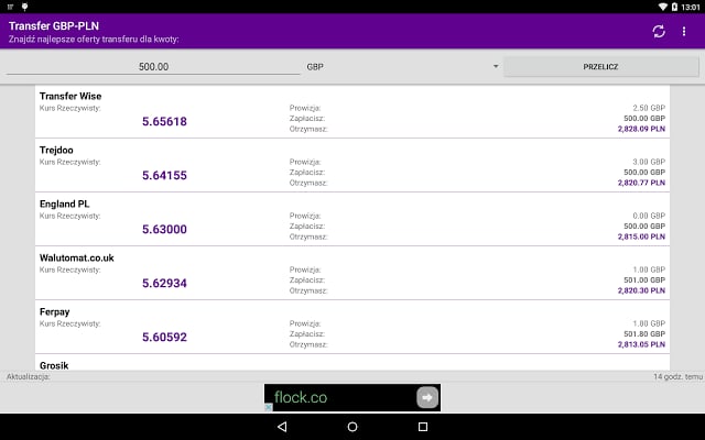 Transfer GBP -&gt; PLN截图4