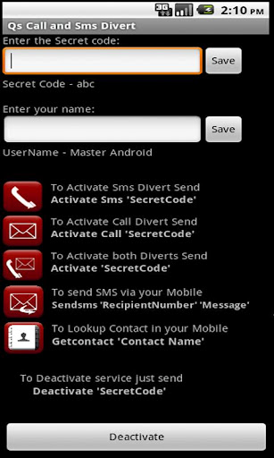 Qs Call &amp; SMS Divert Lite截图2