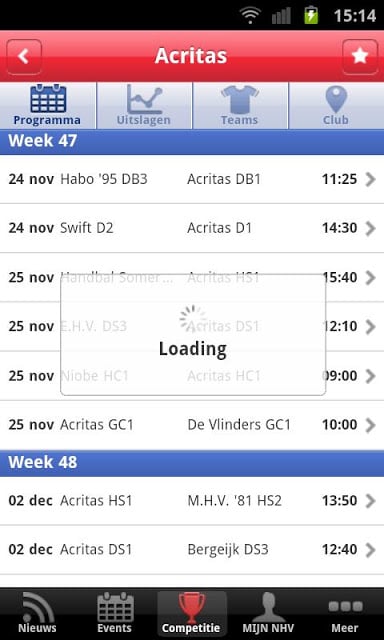 Handbal.nl competitie截图4