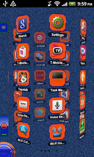 TSF Shell Theme Orange Blue HD截图5
