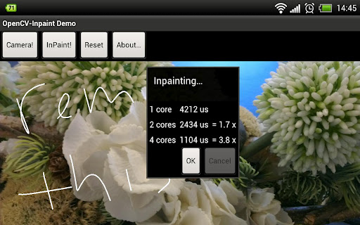 Parallel OpenCV-InPaint Demo截图2