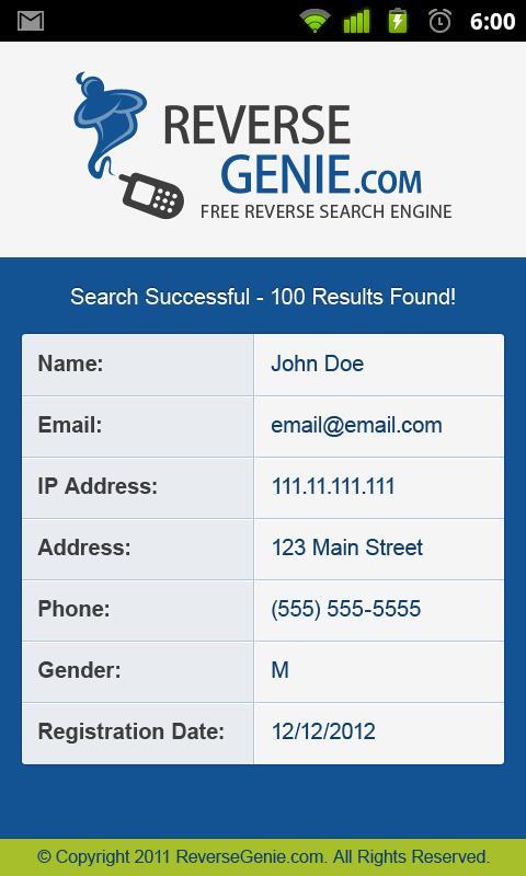 Reverse Genie - Phone & Email截图1