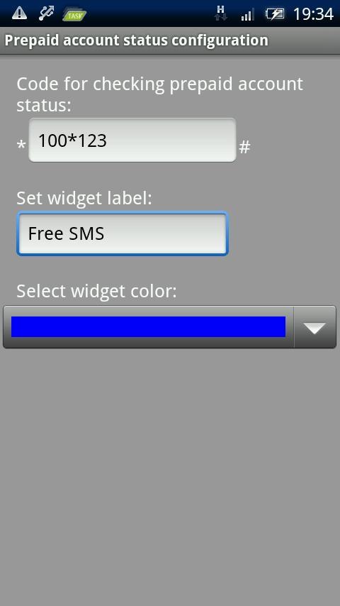 Prepaid status widget截图1