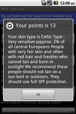 Skin Type Calc截图3