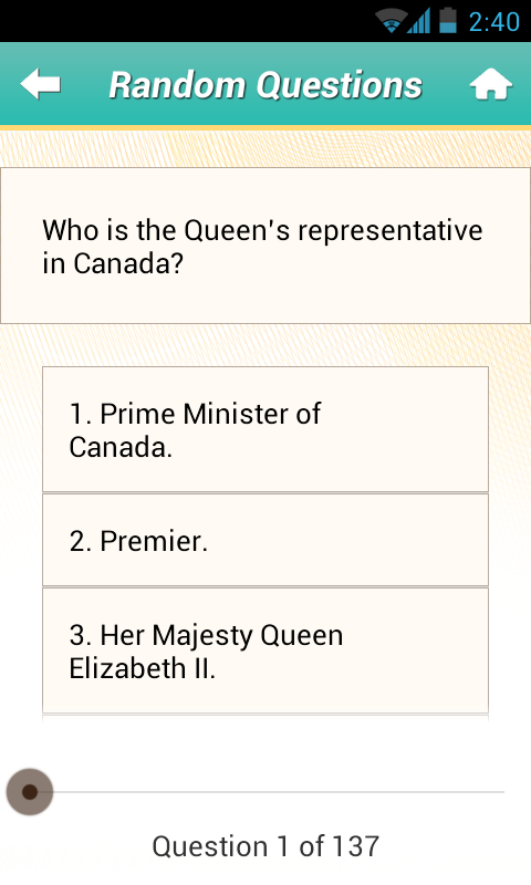 Canadian Citizenship Quiz截图4