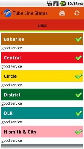 London Tube Line Status截图3