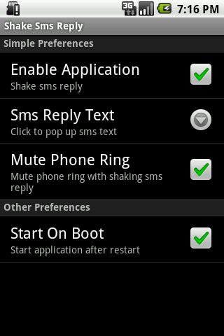 Shake Sms Reply截图1