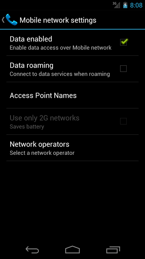 Network settings shortcut截图1