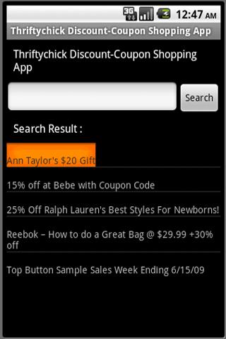 Thriftychick Coupon finder截图2