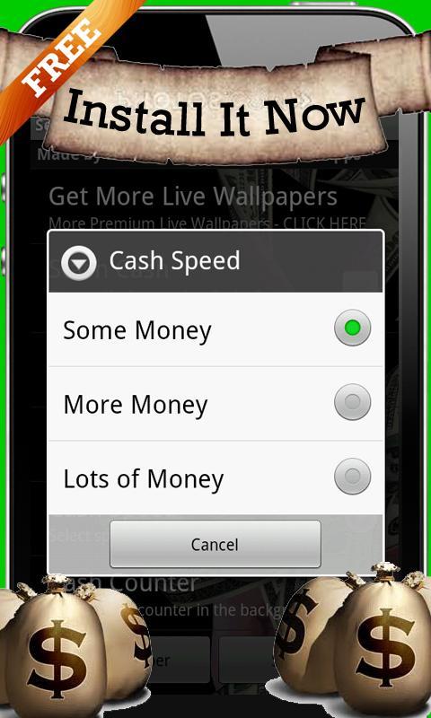 Cash In Hands Live Wallpaper截图5