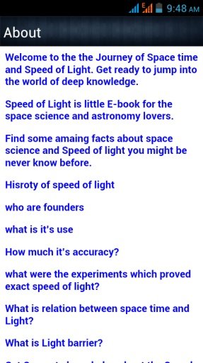 Space science : Speed Of Light截图10