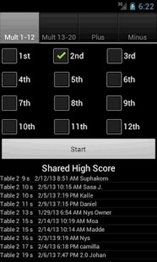 Mult - Multiplication Table截图1