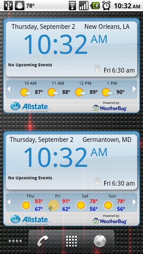 WeatherBug Time & Temp widget截图1