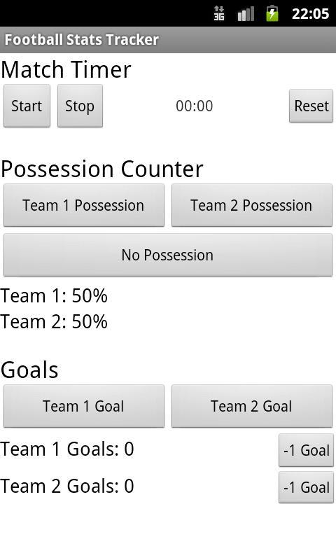 Football Stats Tracker Beta截图1