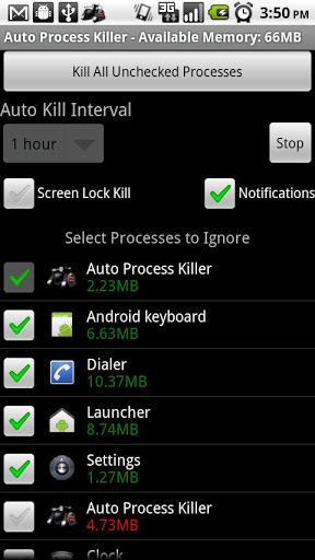 Auto Process Killer Free -2.0+截图3