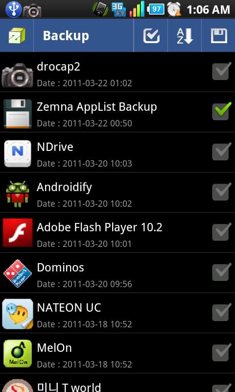 Zemna AppList Backup截图4