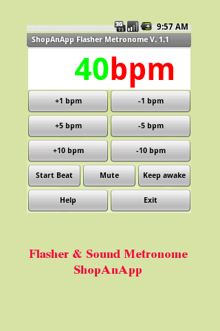 Flasher &amp; Sound Metronome awak截图1