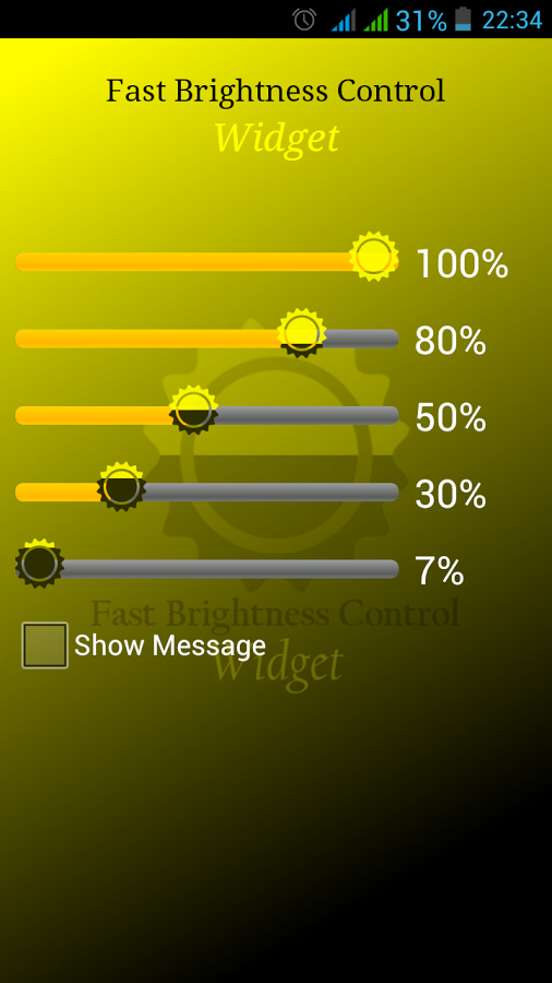 Fast Brightness Control Widget截图4