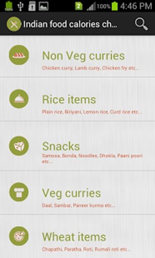 Indian food calories chart截图10