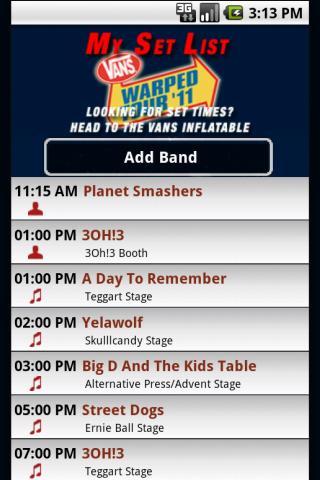 Vans Warped Tour 2011 App截图1