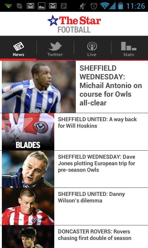 Sheffield Star Football app截图3