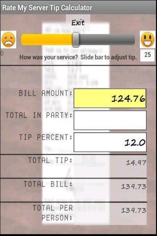 Rate My Server Tip Calculator截图3