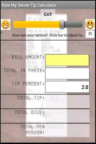 Rate My Server Tip Calculator截图1