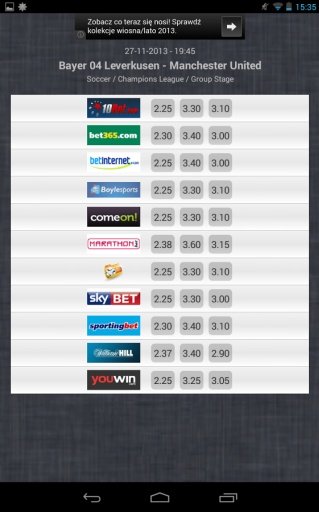 Betting Odds Comparator截图6