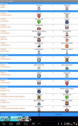 Premier League 2013 Fixtures截图11