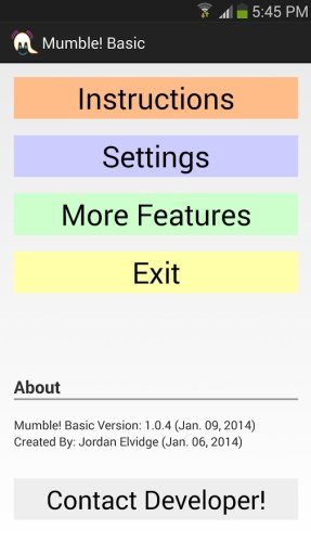 Mumble! Basic - For SMS截图2