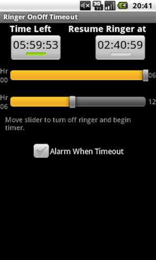 Ringer Silent On Off Timeout截图2