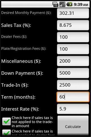 Car Payment Calculator截图3