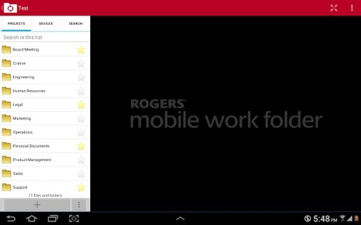 Rogers Mobile Work Folder截图5