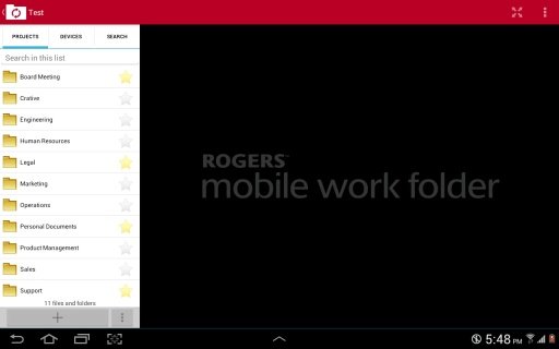 Rogers Mobile Work Folder截图8