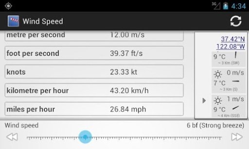 Wind speed converter截图2